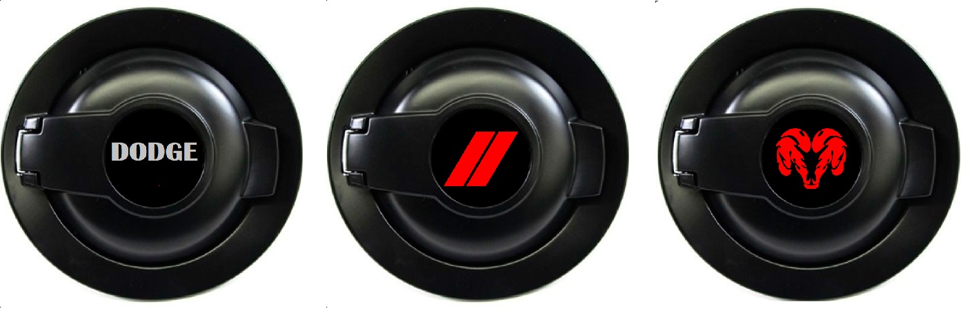 Dodge Logo Fuel Door Decal 08-up Dodge Challenger - Click Image to Close